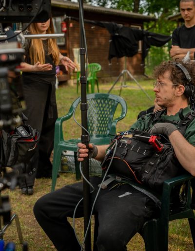 sound operator on movie set